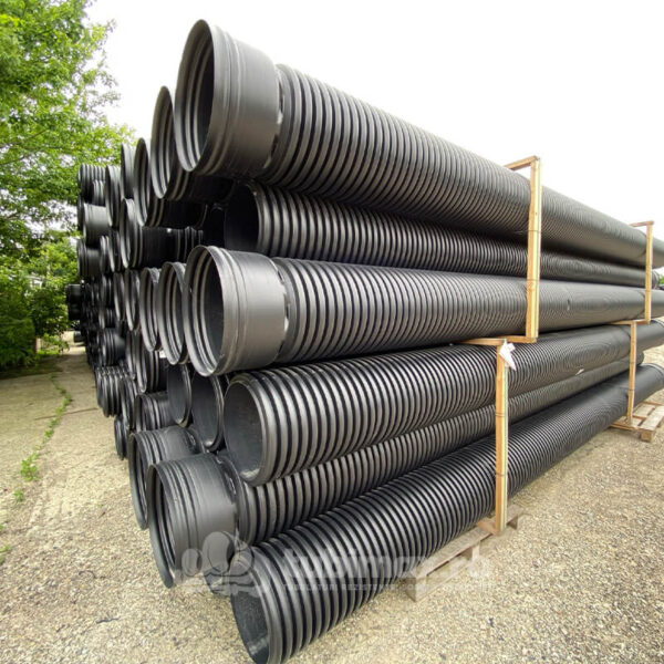 Teava riflata podete HDPE SN8 OD 630/530mm - imagine 2