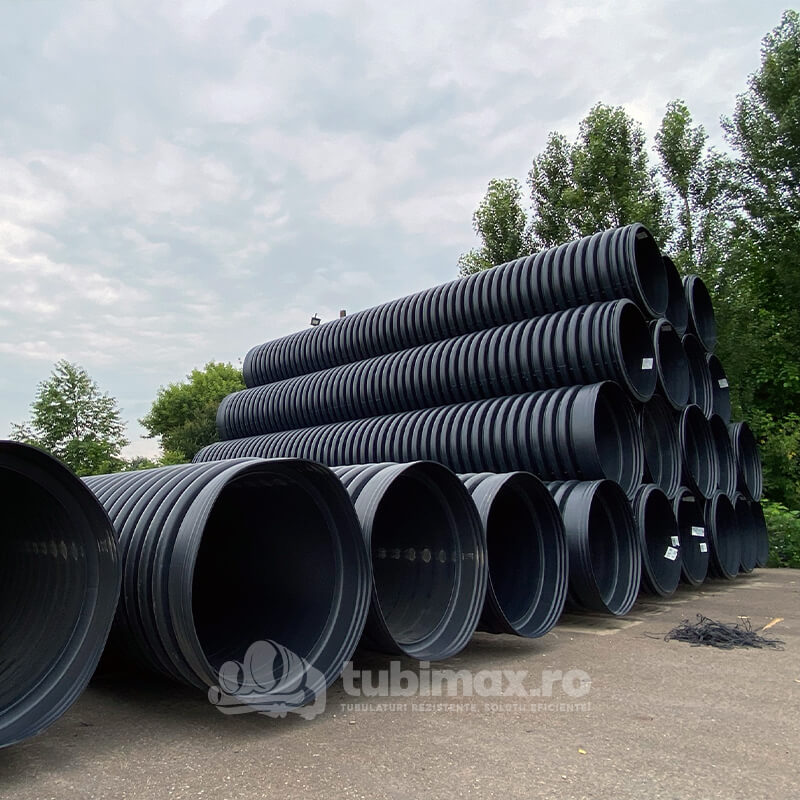 tub-corugat-100.jpg Teava Corugata/Riflata HDPE SN8 Dext800/Dint 670mm 6m - imagine 1