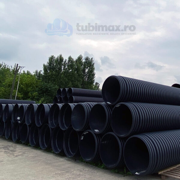 Tub Corugat 315 PEID SN4 Dext315/Dint271mm 6m - imagine 2